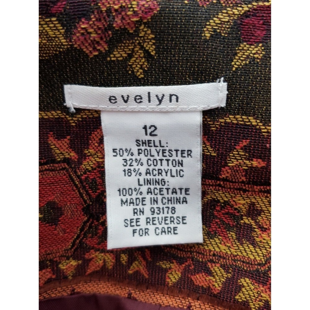 Evelyn Womans Blazer Size 12 Burgundy, Short - Picture 4 of 4